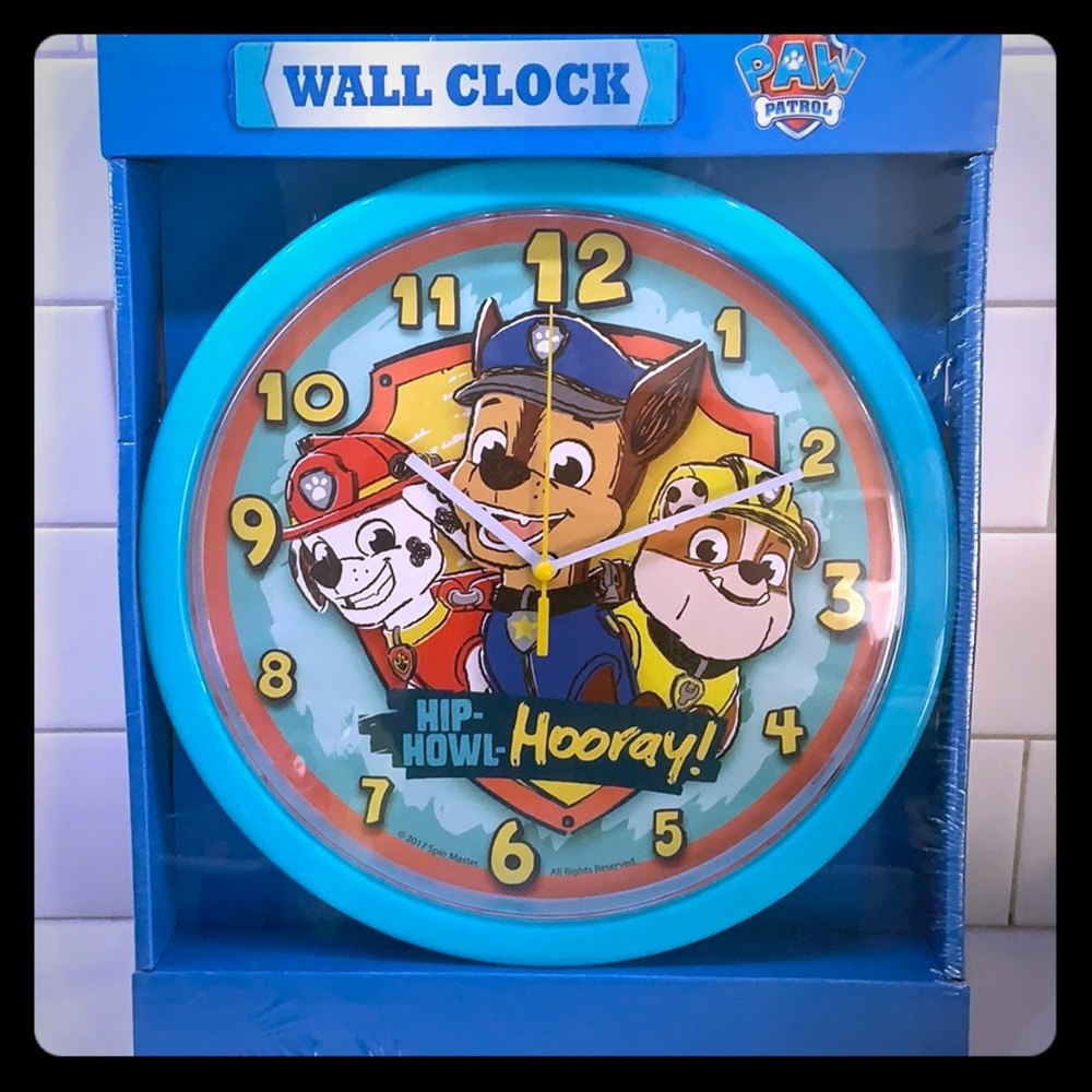 Paw patrol wall clock new in box